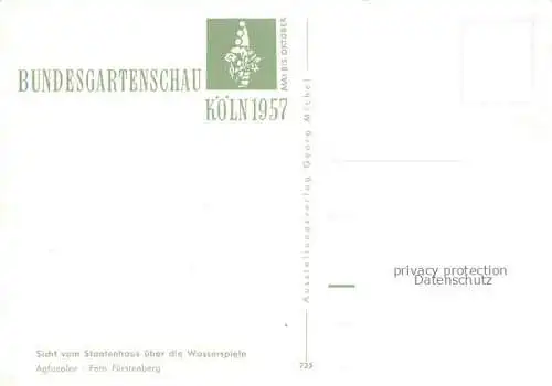 AK / Ansichtskarte BUGA Bundesgartenschau Koeln Staatenhaus Wasserspiele 