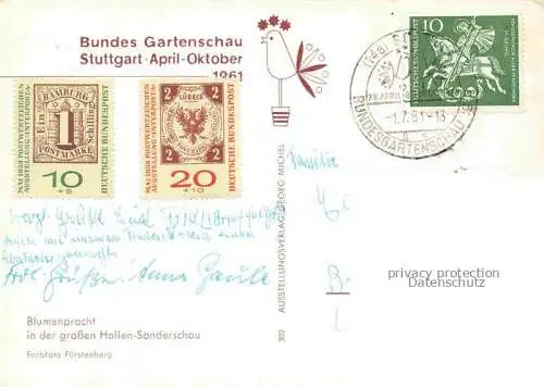 AK / Ansichtskarte BUGA Bundesgartenschau Stuttgart Blumenpracht Hallen Sonderschau 