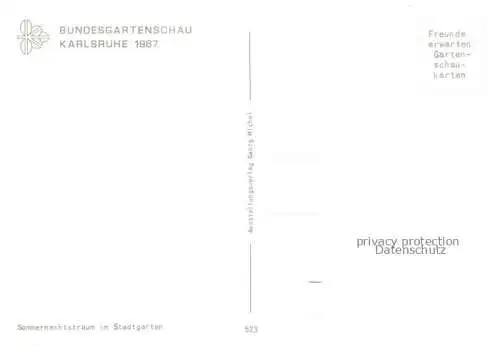 AK / Ansichtskarte BUGA Bundesgartenschau Karlsruhe Abendlicht 