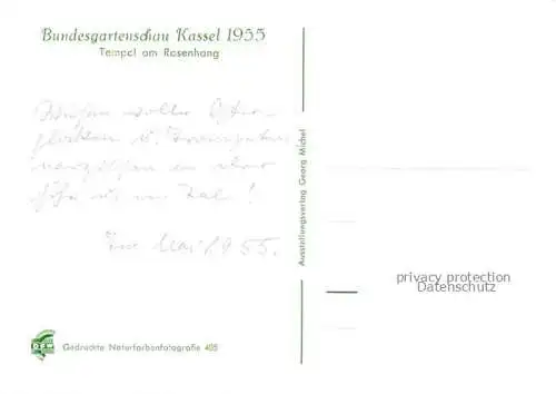 AK / Ansichtskarte BUGA Bundesgartenschau Kassel Tempel Rosenhang 