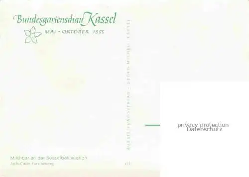 AK / Ansichtskarte BUGA Bundesgartenschau Kassel Milchbar Sesselbahnstation 