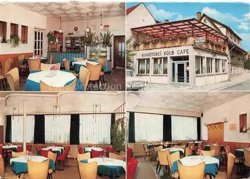 AK / Ansichtskarte Fuerth Odenwald Hessen Konditorei Kolb Cafe Gastraeume