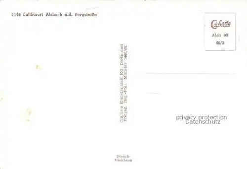 AK / Ansichtskarte Alsbach Bergstrasse Alsbach-Haehnlein Hessen Fliegeraufnahme