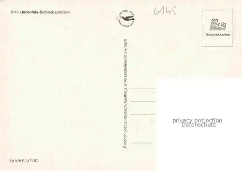 AK / Ansichtskarte Schlierbach Lindenfels Odenwald Fliegeraufnahme