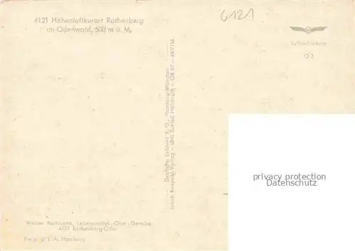 AK / Ansichtskarte Rothenberg Odenwald Hessen Fliegeraufnahme