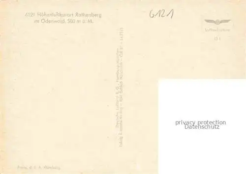 AK / Ansichtskarte Rothenberg Odenwald Hessen Fliegeraufnahme