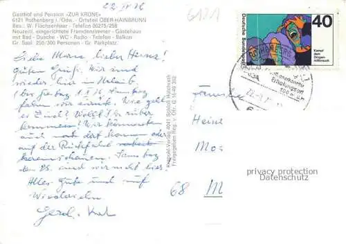 AK / Ansichtskarte Rothenberg Odenwald Hessen Fliegeraufnahme