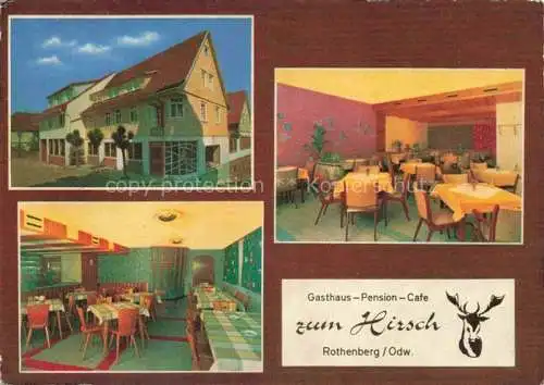 AK / Ansichtskarte Rothenberg Odenwald Hessen Gasthaus zum Hirsch Cafe Pension