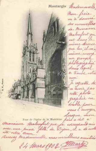 AK / Ansichtskarte Montargis 45 Loiret Tour de l'Eglise de la Madeleine