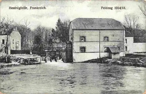 AK / Ansichtskarte Heutregiville REIMS 51 Marne Partie am Fluss Wehr Muehle Feldzug 1914/18 Kriegsschauplatz 1. Weltkrieg Feldpost