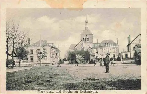 AK / Ansichtskarte Betheniville REIMS 51 Marne Marktplatz und Kirche