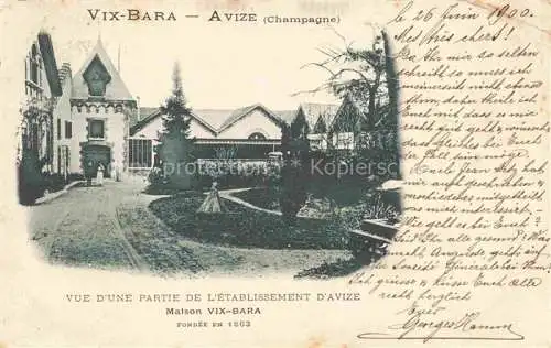 AK / Ansichtskarte Avize Epernay 51 Marne Etablissement Maison Vix-Bara