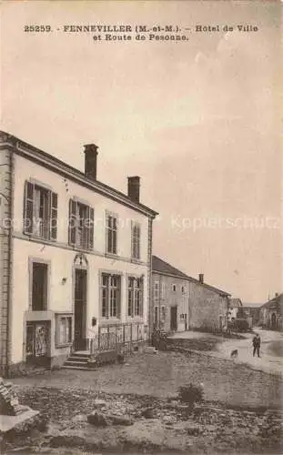 AK / Ansichtskarte Fenneviller Luneville 54 Meurthe-et-Moselle Hôtel de Ville et Route de Pesonne