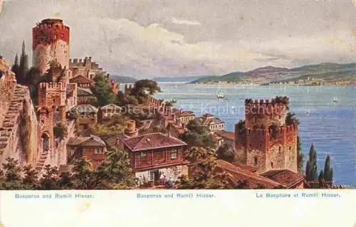 AK / Ansichtskarte Rumili Hissar Rumelihisari Rumeli Hisari Istanbul Constantinopel TK Panorama Bosporus und Rumili Hissar Kuenstlerkarte Serie 750 Levante No. 31