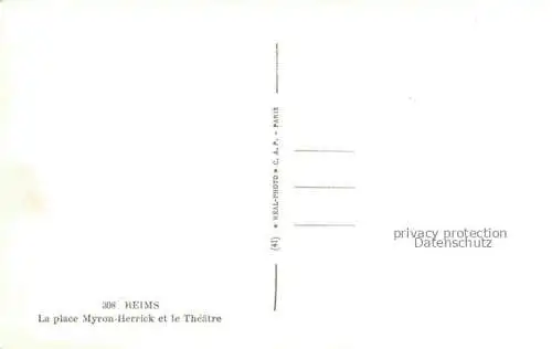 AK / Ansichtskarte REIMS 51 Place Myron-Herrick et le Théâtre