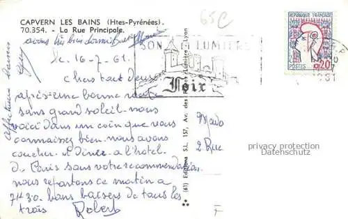 AK / Ansichtskarte Capvern les Bains 65 Hautes-Pyrenees Rue Principale