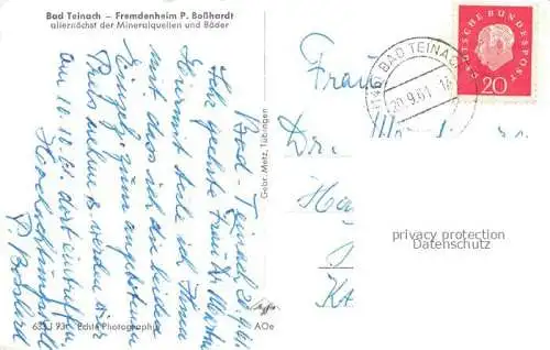 AK / Ansichtskarte Bad Teinach-Zavelstein BW Fremdenheim P. Bosshardt