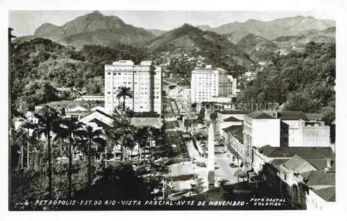 AK / Ansichtskarte Petropolis Rio de Janeiro Brazil Vista parcial Avenida 15 de Novembro
