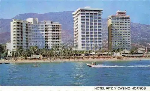 AK / Ansichtskarte Acapulco Mexico Hotel Ritz y Casino Hornos Ansicht vom Meer aus