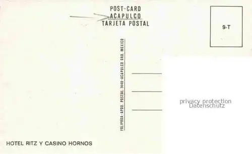 AK / Ansichtskarte Acapulco Mexico Hotel Ritz y Casino Hornos Ansicht vom Meer aus