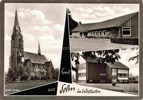 AK / Ansichtskarte Selm Katholische Kirche Kindergarten Jugendheim