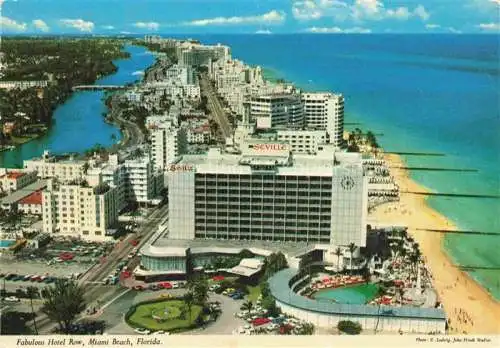 AK / Ansichtskarte Miami Beach Florida USA Fabulour Hotel Row Beach Atlantic ocean aerial view