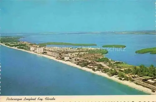 AK / Ansichtskarte Florida Keys Florida USA Picturesque Longboat Key Golf of Mexico aerial view