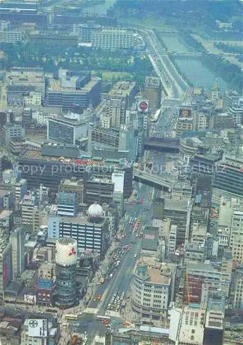 AK / Ansichtskarte Ginza Tokyo Japan View from Center of the Ginza towards Hibiya Sukiyabashi and Yurakucho aerial view