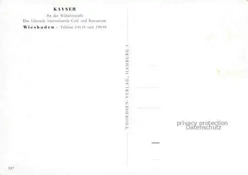 AK / Ansichtskarte WIESBADEN Café Restaurant Kayser Gastraum