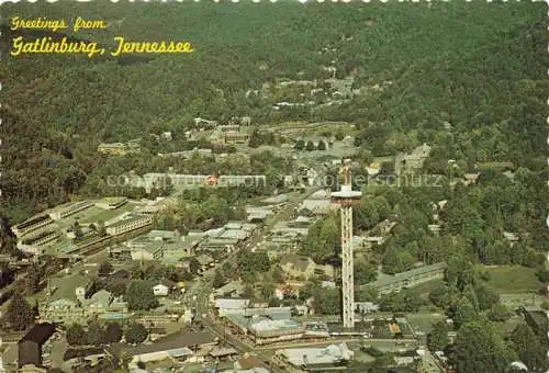 AK / Ansichtskarte Gatlinburg Tennessee USA Gateway to the popular Great Smoky Mountains National Park aerial view