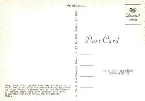 AK / Ansichtskarte Ocracoke North Carolina USA Home of Blackbeard the Pirate aerial view