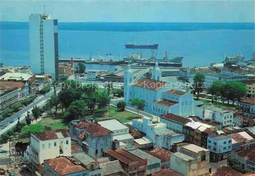 AK / Ansichtskarte Manaus Amazonas Brazil Main Church Square and Harbour
