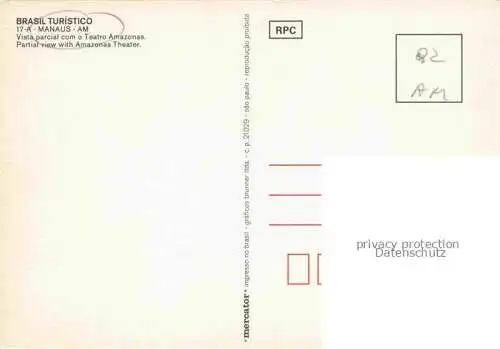 AK / Ansichtskarte Manaus Amazonas Brazil Partial view with Amazonas Theater by air