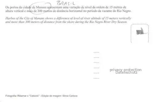 AK / Ansichtskarte Manaus Amazonas Brazil Partial view with the harbour by air