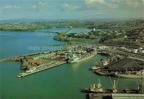 AK / Ansichtskarte Auckland New Zealand Container Wharf Okahu Bay and Tamaki Drive aerial view
