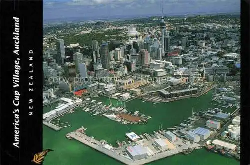 AK / Ansichtskarte Auckland New Zealand America's Cup Village Central waterfront Yacht Club aerial view
