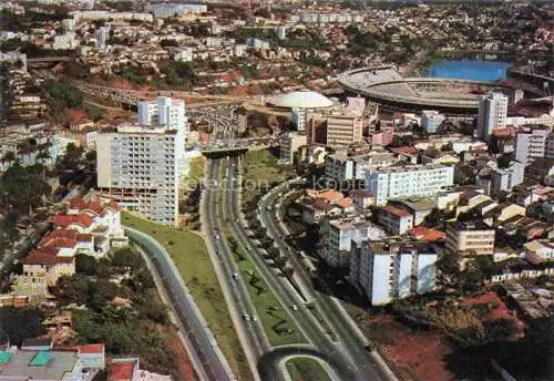 AK / Ansichtskarte Salvador Bahia Brasil Vale de Nazare e Estadio da Fonte Nova vista aérea