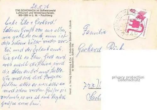 AK / Ansichtskarte Schonach  Schwarzwald BW Fliegeraufnahme