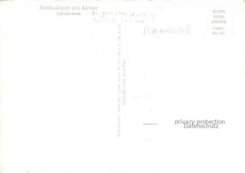 AK / Ansichtskarte Niederalteich Donau Fliegeraufnahme mit Kloster Rheinpartie