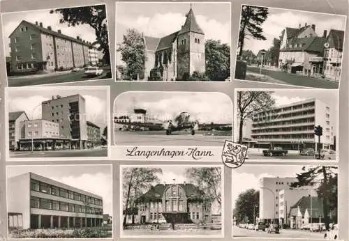 AK / Ansichtskarte Langenhagen  Hannover Orts und Teilansichten Flugplatz Kirche