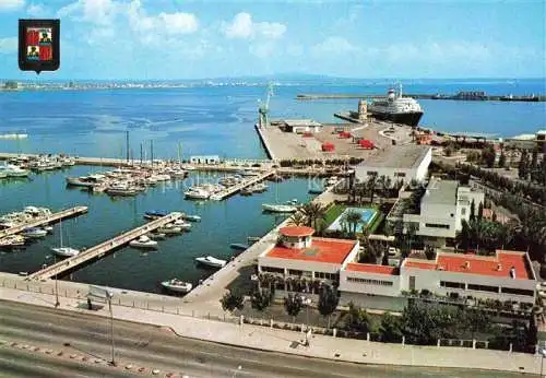 AK / Ansichtskarte MALLORCA Isla Baleares ES Club de Mar y Estacion Maritima Fliegeraufnahme
