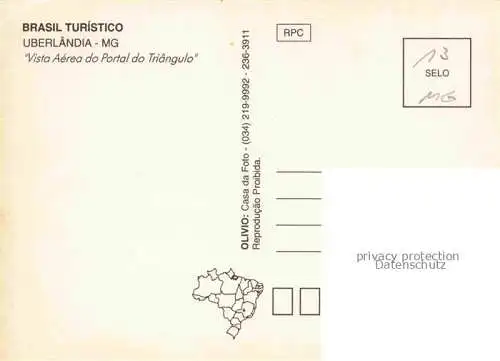 AK / Ansichtskarte Uberlandia Minas Gerais Brazil Vista aérea do Portal do Triangulo