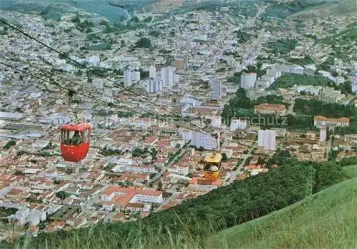 AK / Ansichtskarte Pocos de Caldas Minas Gerais Brazil Teleférico ao fundo vista panorámica