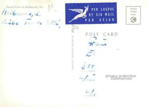 AK / Ansichtskarte MELBOURNE  Victoria Australia Aerial view