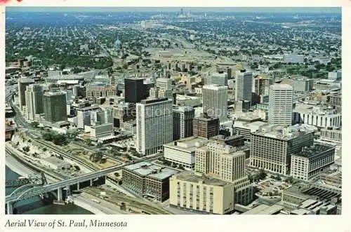 AK / Ansichtskarte St Paul Minnesota USA Downtown Mississippi River aerial view