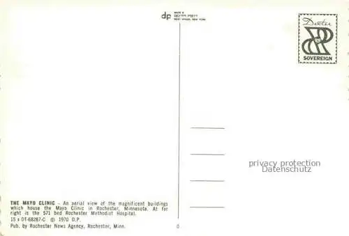 AK / Ansichtskarte Rochester Minnesota USA The Mayo Clinic aerial view