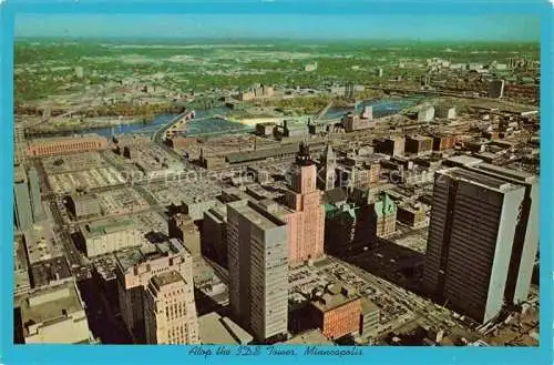 AK / Ansichtskarte Minneapolis Minnesota USA View from the top of the IDS Tower looking east Mississippi River