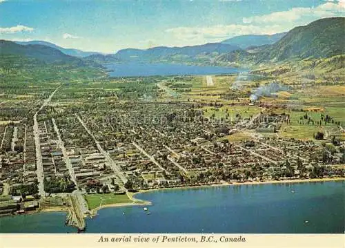 AK / Ansichtskarte Penticton British Columbia Canada Aerial view Okanagan Valley
