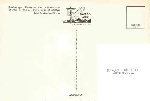 AK / Ansichtskarte Anchorage Alaska USA The business hub of Alaska Air cross-roads of Alaska aerial view