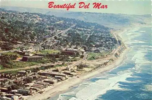 AK / Ansichtskarte Del Mar California USA On the shores of the blue Pacific aerial view